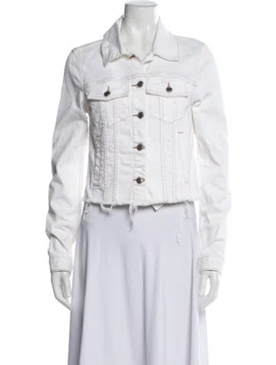 Pre-owned Veronica Beard Denim Jacket In White