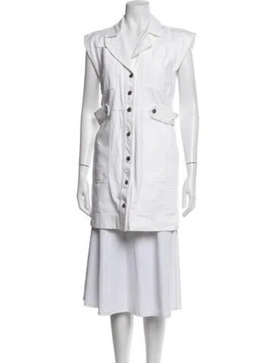 Pre-owned Veronica Beard Denim Jacket In White