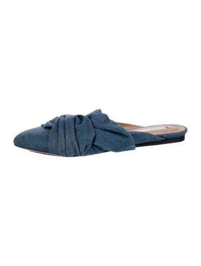 Pre-owned Veronica Beard Denim Mules In Blue