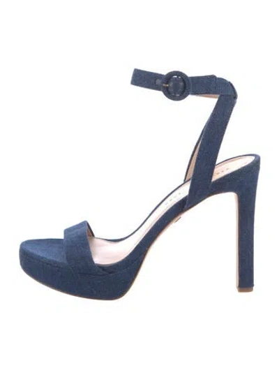 Pre-owned Veronica Beard Denim Sandals In Blue