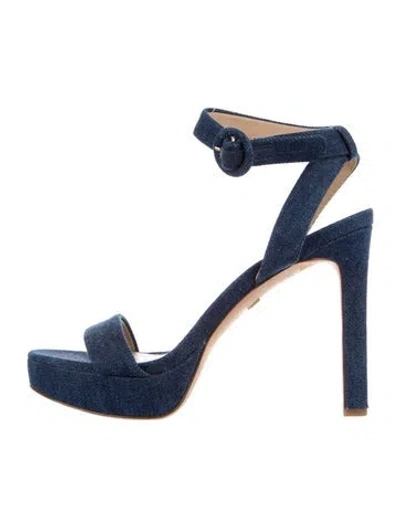 Pre-owned Veronica Beard Denim Sandals In Blue