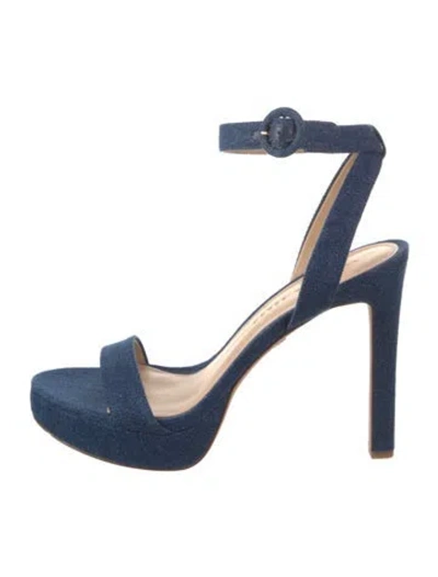 Pre-owned Veronica Beard Denim Sandals In Blue