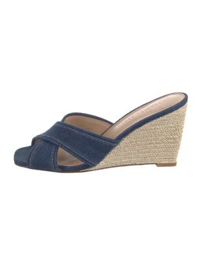 Pre-owned Veronica Beard Denim Sandals In Blue