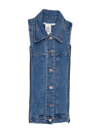 Pre-owned Veronica Beard Denim Shawl In Blue