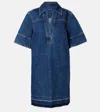Veronica Beard Denim Shirt Dress In Blue
