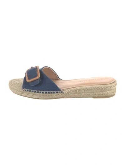 Pre-owned Veronica Beard Denim Slides In Blue