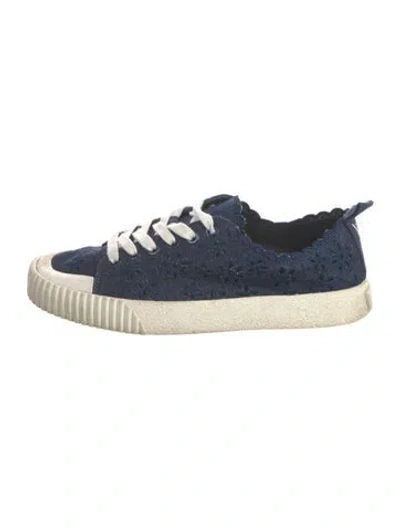 Pre-owned Veronica Beard Denim Sneakers In Blue