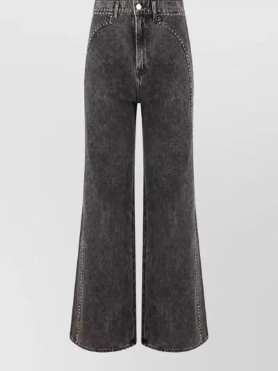 Veronica Beard Denim Studded Flared Jeans