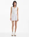 Veronica Beard Deuce Pleated Tennis Skort In White