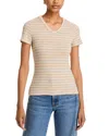 Veronica Beard Devin V Neck Tee In Multi