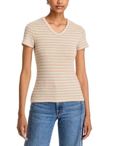 Veronica Beard Devin V Neck Tee In Multi