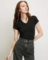 Veronica Beard Devin V-neck T-shirt In Black