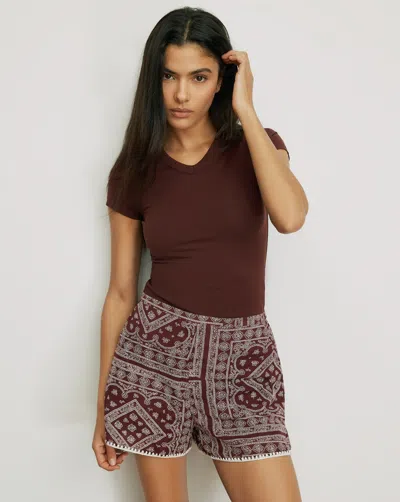 Veronica Beard Devin V-neck T-shirt In Purple
