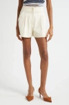 Veronica Beard Devina High Waist Shorts In Neutral
