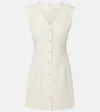Veronica Beard Devlin Cotton-blend Twill Minidress In White