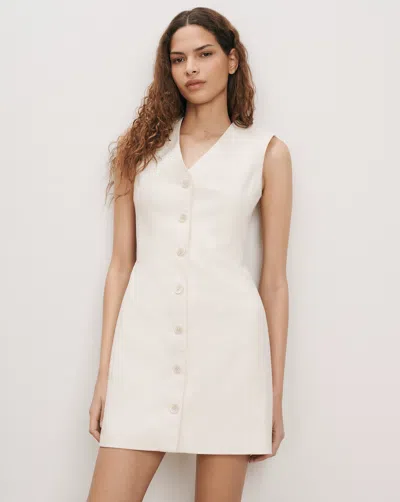 Veronica Beard Devlin Cotton-blend Twill Minidress In White