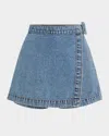 Veronica Beard Diaz Denim Skort In Blue
