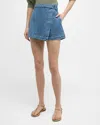 Veronica Beard Diaz Denim Skort In Wanderer D