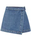 Veronica Beard Diaz Denim Skort In Blue