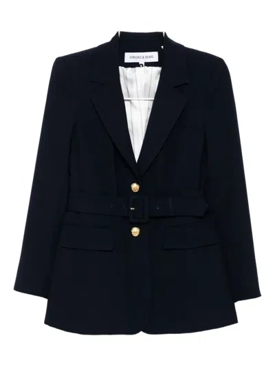 Veronica Beard Dickey Belted Jacket In Blue