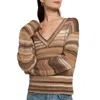 Veronica Beard Diora Pullover Sweater In Desert Khaki Multi In Multi