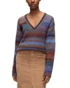 Veronica Beard Diora Striped Sweater In Multi
