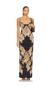 Veronica Beard Donelle Silk V-neck Maxi Dres In Multi
