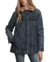 Veronica Beard Donna Sherpa Lined Denim Jacket In Blue
