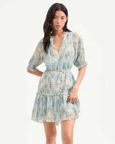 VERONICA BEARD DORRIE PLEATED MINI DRESS