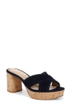 Veronica Beard Dory Block-heel Sandal In Navy