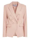Veronica Beard Miller Leather Dickey Jacket In Pink