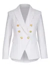 Veronica Beard Double-breasted Blazer In White