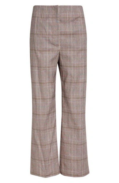 Veronica Beard Dova High Waist Glen Check Ankle Pants In Multi