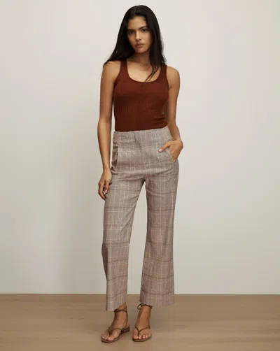 Veronica Beard Dova Plaid Wide-leg Pant