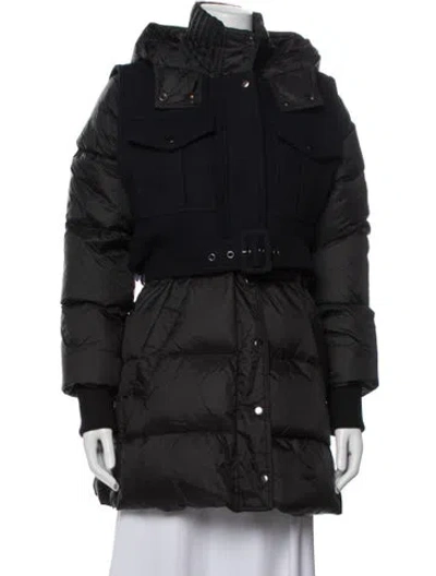Pre-owned Veronica Beard Down Coat In Black