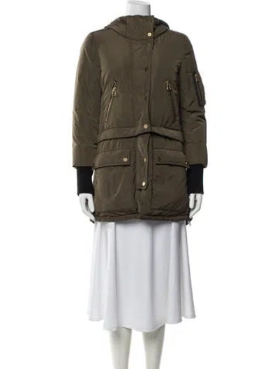 Pre-owned Veronica Beard Down Coat In Green