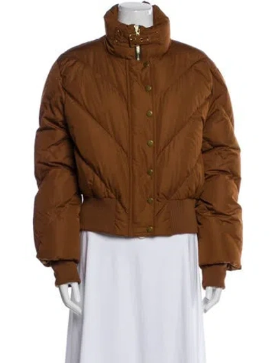Pre-owned Veronica Beard Down Jacket In Brown