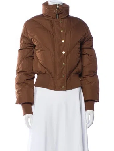 Pre-owned Veronica Beard Down Jacket In Brown