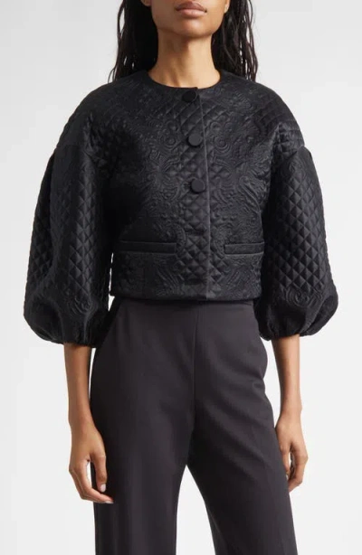 Veronica Beard Drake Quilted Jacket In Black
