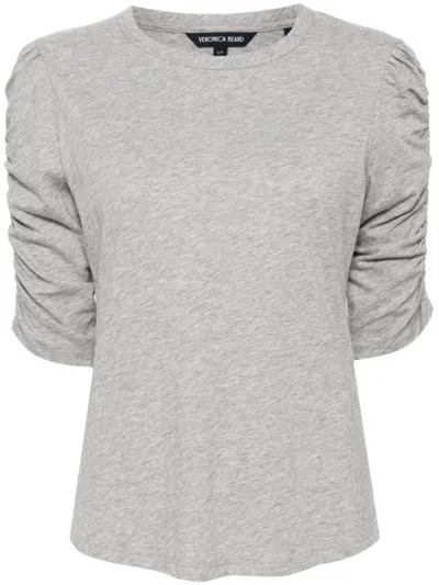 Veronica Beard Draped T-shirt In Grey