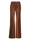 Veronica Beard Billie Silk-blend Straight Pants In Brown