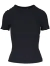 Veronica Beard Draya Short-sleeve Rhinestone Button Tee In Schwarz