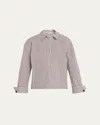Veronica Beard Draymond Striped Button-front Shirt In Purple