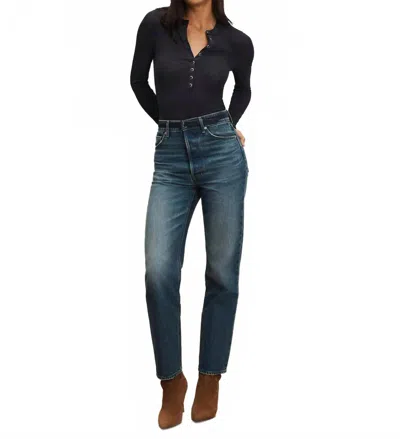 Veronica Beard Drexler Long Sleeve Top In Navy In Blue