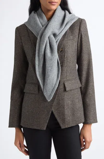 Veronica Beard Drezel Pull Through Merino Wool & Cashmere Knit Scarf (nordstrom Exclusive) In Gray