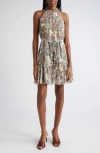 Veronica Beard Dria Ruffled Paisley-print Silk-chiffon Mini Dress In Barely Orchid Multi