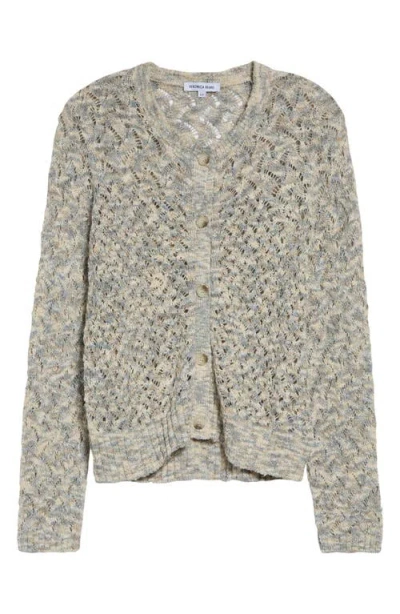 Veronica Beard Drummond Semisheer Cotton Blend Cardigan In Neutral