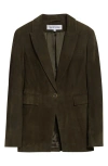 Veronica Beard Duane Suede Dickey Jacket In Green