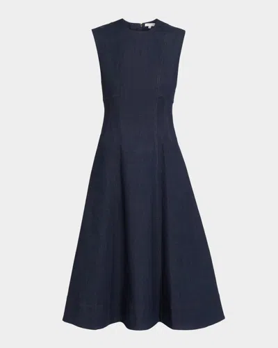 Veronica Beard Dulce Denim Midi Dress In Blue