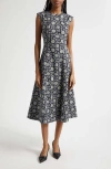 Veronica Beard Dulce Stretch Cotton Dress In Multi